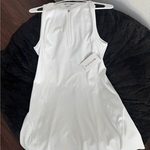 Athleta Ace Tennis Dress White Zip-Up  Size M